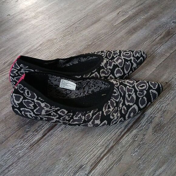 Serra shoes flats loafers slip on sandals slides Black Gray Knit Sz 10 EUC - Picture 5 of 7